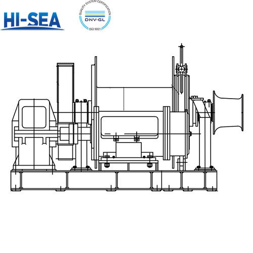 150KN Marine Electric Single Drum Winch With Single Warping Head